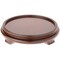 Plymor Walnut Round Wood Veneer Footed Display Base, 10.5" W x 10.5" D x 2" H (8.5" Display Diameter)